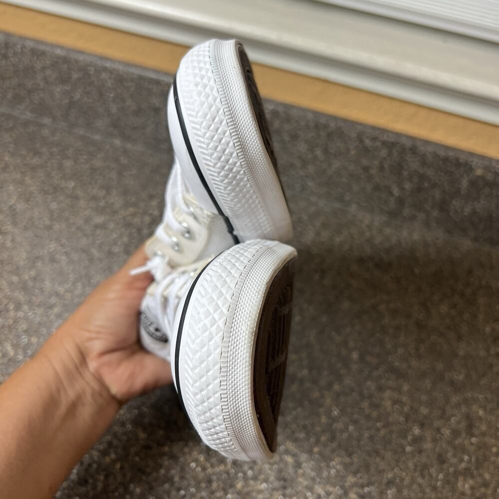 Converse All Star White Knit Canvas Womens Sz 9.5 Sneaker Slip On Low Top Skater - Picture 7 of 11